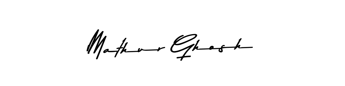 Design your own signature with our free online signature maker. With this signature software, you can create a handwritten (Asem Kandis PERSONAL USE) signature for name Mathur Ghosh. Mathur Ghosh signature style 9 images and pictures png