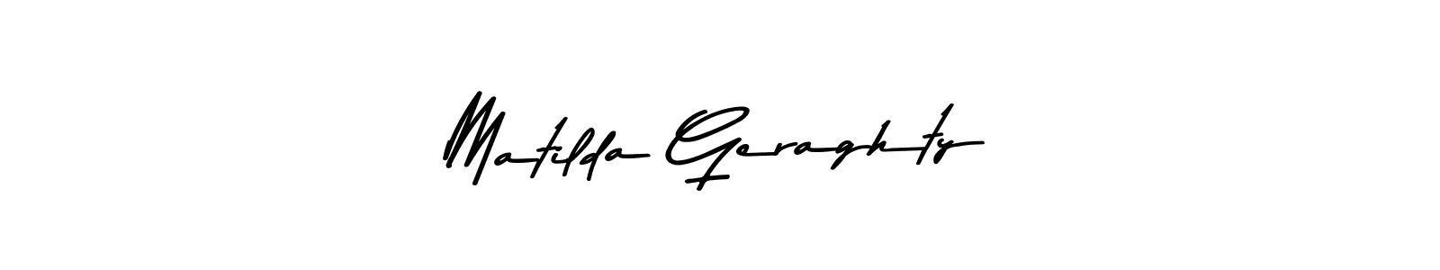 Design your own signature with our free online signature maker. With this signature software, you can create a handwritten (Asem Kandis PERSONAL USE) signature for name Matilda Geraghty. Matilda Geraghty signature style 9 images and pictures png