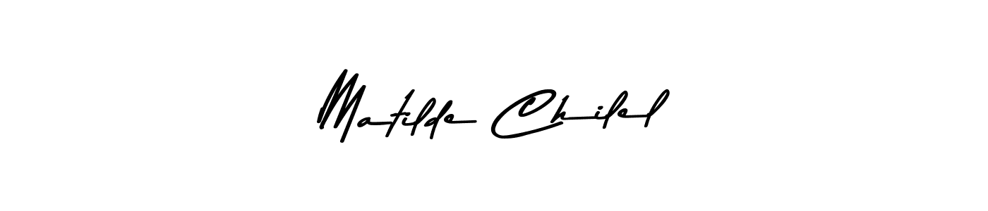 The best way (Asem Kandis PERSONAL USE) to make a short signature is to pick only two or three words in your name. The name Matilde Chilel include a total of six letters. For converting this name. Matilde Chilel signature style 9 images and pictures png