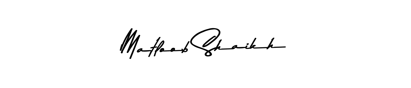 Use a signature maker to create a handwritten signature online. With this signature software, you can design (Asem Kandis PERSONAL USE) your own signature for name Matloob Shaikh. Matloob Shaikh signature style 9 images and pictures png