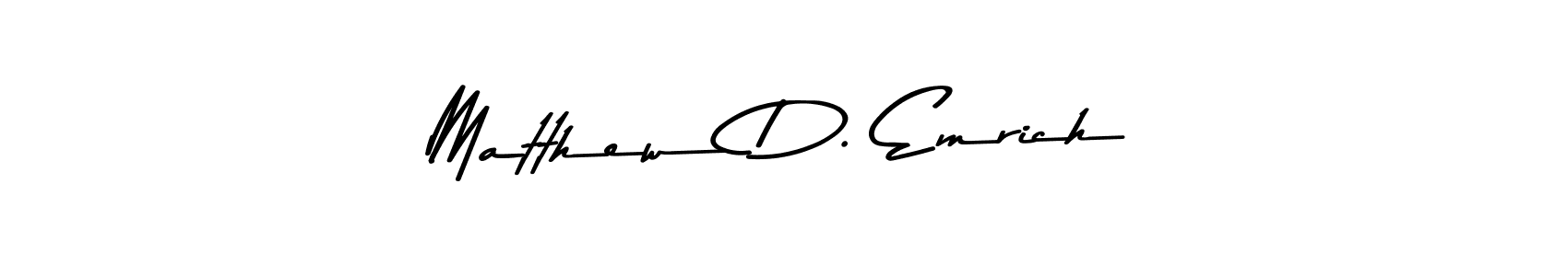 Matthew D. Emrich stylish signature style. Best Handwritten Sign (Asem Kandis PERSONAL USE) for my name. Handwritten Signature Collection Ideas for my name Matthew D. Emrich. Matthew D. Emrich signature style 9 images and pictures png