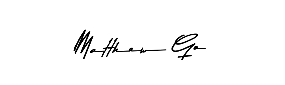 How to make Matthew Go signature? Asem Kandis PERSONAL USE is a professional autograph style. Create handwritten signature for Matthew Go name. Matthew Go signature style 9 images and pictures png