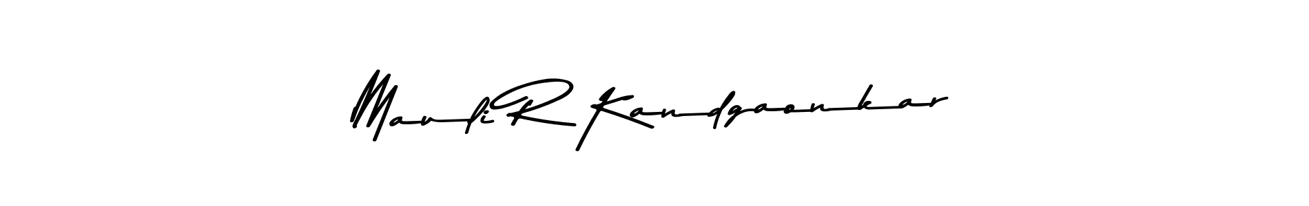 Similarly Asem Kandis PERSONAL USE is the best handwritten signature design. Signature creator online .You can use it as an online autograph creator for name Mauli R Kandgaonkar. Mauli R Kandgaonkar signature style 9 images and pictures png