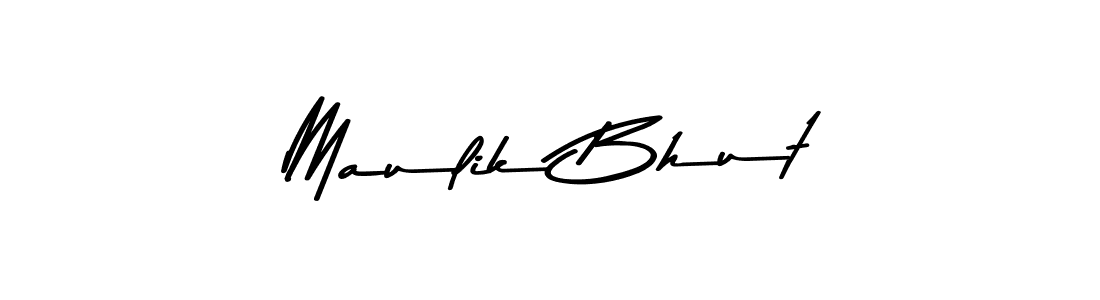 Maulik Bhut stylish signature style. Best Handwritten Sign (Asem Kandis PERSONAL USE) for my name. Handwritten Signature Collection Ideas for my name Maulik Bhut. Maulik Bhut signature style 9 images and pictures png