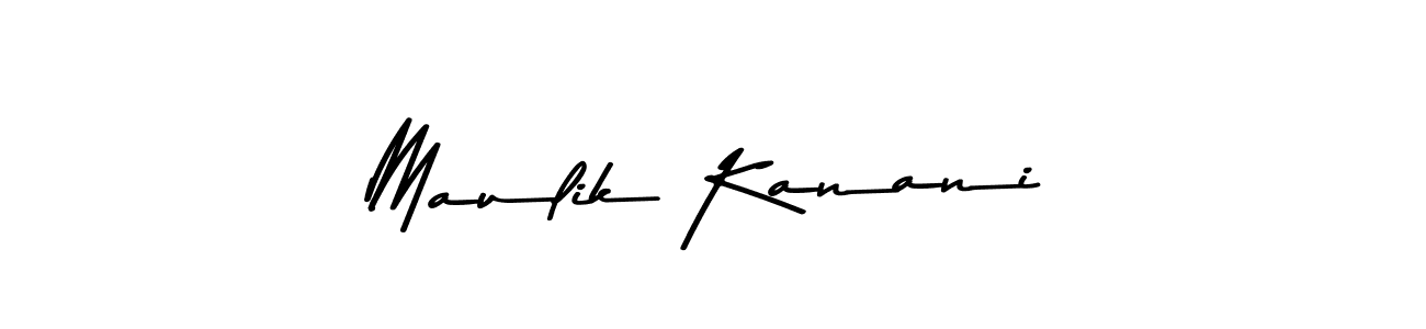 Design your own signature with our free online signature maker. With this signature software, you can create a handwritten (Asem Kandis PERSONAL USE) signature for name Maulik Kanani. Maulik Kanani signature style 9 images and pictures png