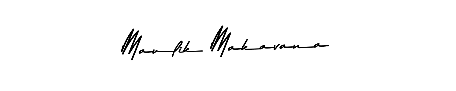 Create a beautiful signature design for name Maulik Makavana. With this signature (Asem Kandis PERSONAL USE) fonts, you can make a handwritten signature for free. Maulik Makavana signature style 9 images and pictures png