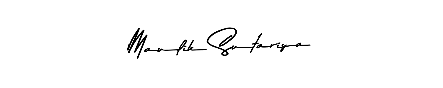 You should practise on your own different ways (Asem Kandis PERSONAL USE) to write your name (Maulik Sutariya) in signature. don't let someone else do it for you. Maulik Sutariya signature style 9 images and pictures png