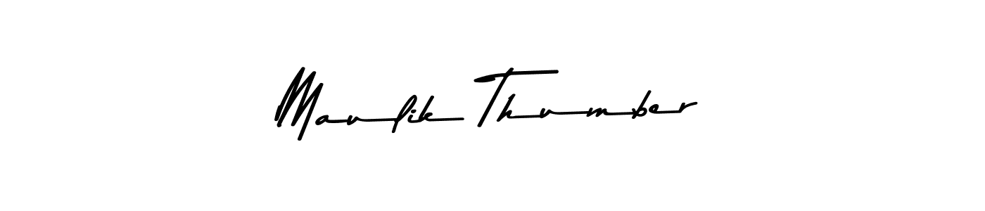 Maulik Thumber stylish signature style. Best Handwritten Sign (Asem Kandis PERSONAL USE) for my name. Handwritten Signature Collection Ideas for my name Maulik Thumber. Maulik Thumber signature style 9 images and pictures png