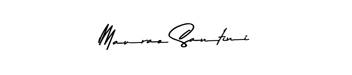 How to make Maurao Santini name signature. Use Asem Kandis PERSONAL USE style for creating short signs online. This is the latest handwritten sign. Maurao Santini signature style 9 images and pictures png