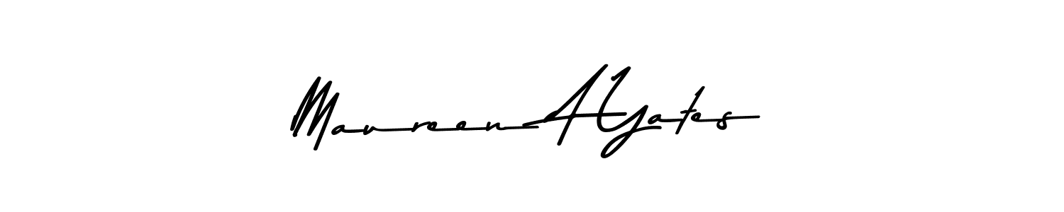 How to make Maureen A Yates name signature. Use Asem Kandis PERSONAL USE style for creating short signs online. This is the latest handwritten sign. Maureen A Yates signature style 9 images and pictures png