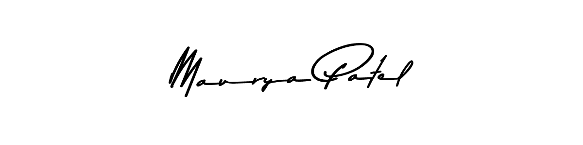 Create a beautiful signature design for name Maurya Patel. With this signature (Asem Kandis PERSONAL USE) fonts, you can make a handwritten signature for free. Maurya Patel signature style 9 images and pictures png