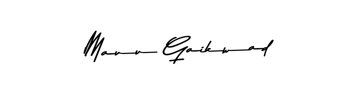 The best way (Asem Kandis PERSONAL USE) to make a short signature is to pick only two or three words in your name. The name Mauu Gaikwad include a total of six letters. For converting this name. Mauu Gaikwad signature style 9 images and pictures png