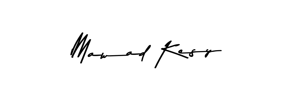 How to make Mawad Kesy name signature. Use Asem Kandis PERSONAL USE style for creating short signs online. This is the latest handwritten sign. Mawad Kesy signature style 9 images and pictures png
