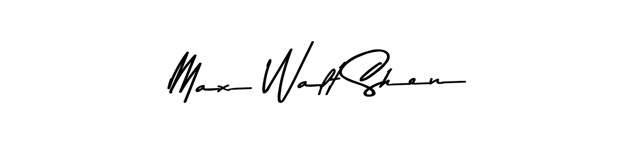 Use a signature maker to create a handwritten signature online. With this signature software, you can design (Asem Kandis PERSONAL USE) your own signature for name Max Walt Shen. Max Walt Shen signature style 9 images and pictures png