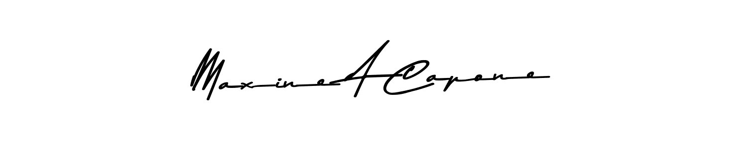 Maxine A Capone stylish signature style. Best Handwritten Sign (Asem Kandis PERSONAL USE) for my name. Handwritten Signature Collection Ideas for my name Maxine A Capone. Maxine A Capone signature style 9 images and pictures png