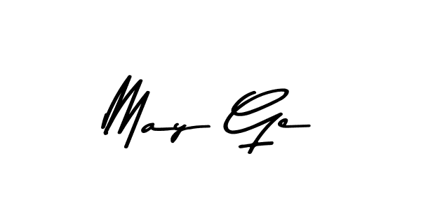 How to make May Ge name signature. Use Asem Kandis PERSONAL USE style for creating short signs online. This is the latest handwritten sign. May Ge signature style 9 images and pictures png