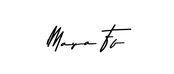 How to make Maya Ff signature? Asem Kandis PERSONAL USE is a professional autograph style. Create handwritten signature for Maya Ff name. Maya Ff signature style 9 images and pictures png