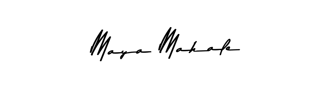 Design your own signature with our free online signature maker. With this signature software, you can create a handwritten (Asem Kandis PERSONAL USE) signature for name Maya Mahale. Maya Mahale signature style 9 images and pictures png