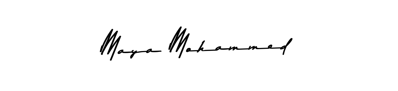 Make a beautiful signature design for name Maya Mohammed. With this signature (Asem Kandis PERSONAL USE) style, you can create a handwritten signature for free. Maya Mohammed signature style 9 images and pictures png