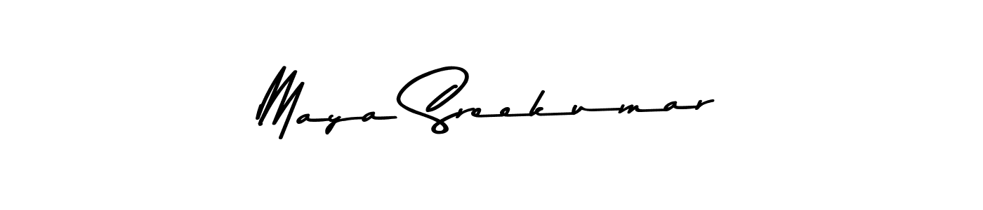 Use a signature maker to create a handwritten signature online. With this signature software, you can design (Asem Kandis PERSONAL USE) your own signature for name Maya Sreekumar. Maya Sreekumar signature style 9 images and pictures png