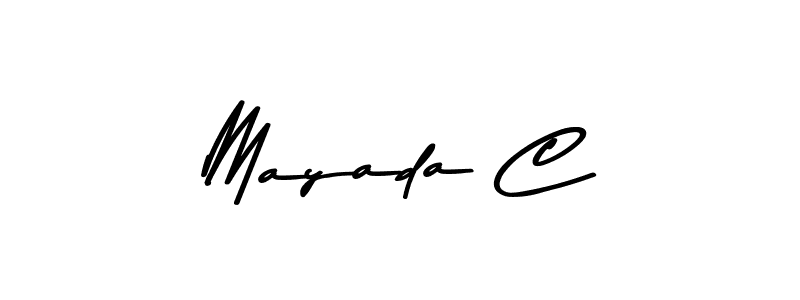 Make a beautiful signature design for name Mayada C. With this signature (Asem Kandis PERSONAL USE) style, you can create a handwritten signature for free. Mayada C signature style 9 images and pictures png
