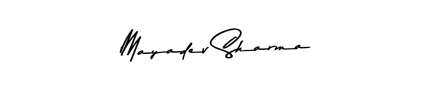 The best way (Asem Kandis PERSONAL USE) to make a short signature is to pick only two or three words in your name. The name Mayadev Sharma include a total of six letters. For converting this name. Mayadev Sharma signature style 9 images and pictures png