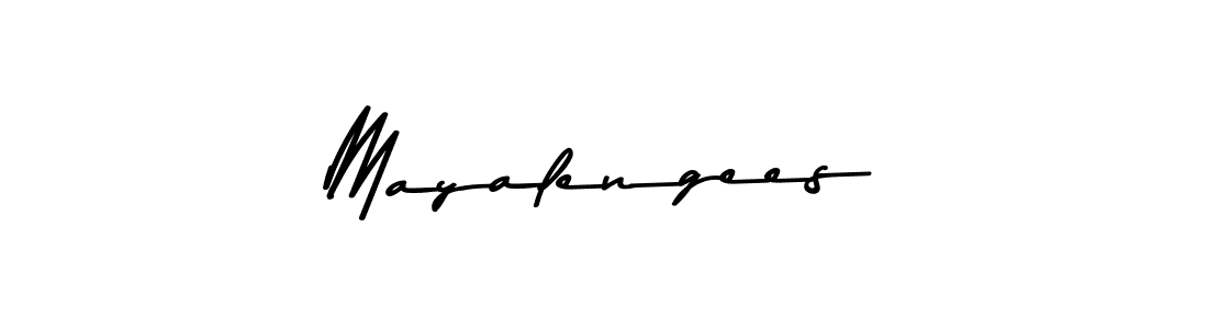 Make a beautiful signature design for name Mayalengees. With this signature (Asem Kandis PERSONAL USE) style, you can create a handwritten signature for free. Mayalengees signature style 9 images and pictures png