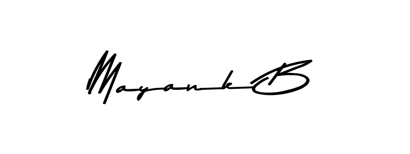 Use a signature maker to create a handwritten signature online. With this signature software, you can design (Asem Kandis PERSONAL USE) your own signature for name Mayank B. Mayank B signature style 9 images and pictures png