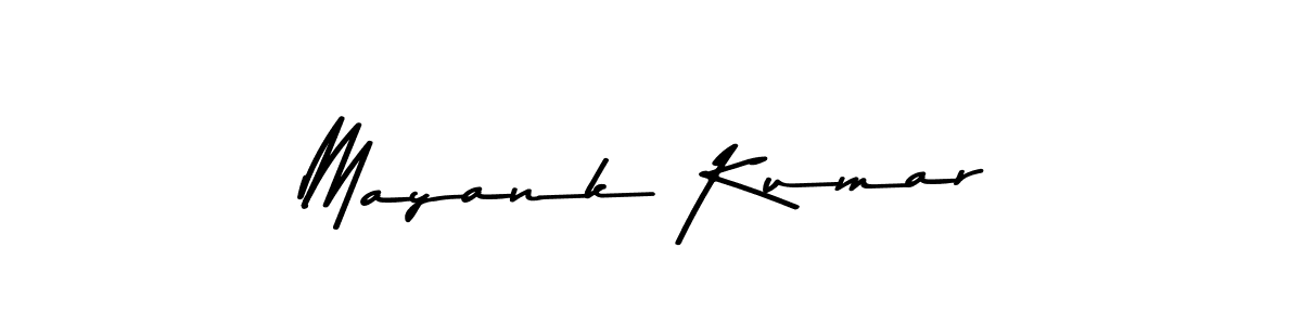 Make a beautiful signature design for name Mayank Kumar. With this signature (Asem Kandis PERSONAL USE) style, you can create a handwritten signature for free. Mayank Kumar signature style 9 images and pictures png