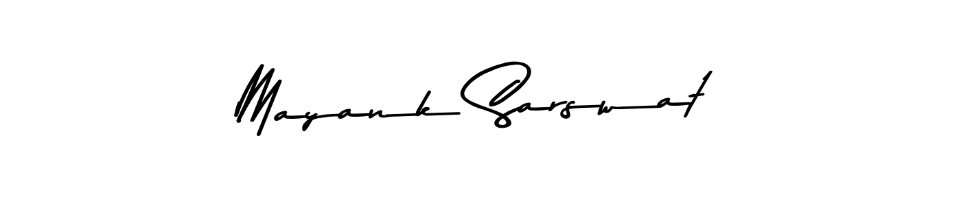 How to make Mayank Sarswat name signature. Use Asem Kandis PERSONAL USE style for creating short signs online. This is the latest handwritten sign. Mayank Sarswat signature style 9 images and pictures png