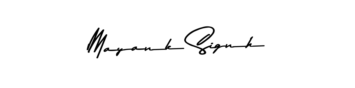 Make a beautiful signature design for name Mayank Signh. With this signature (Asem Kandis PERSONAL USE) style, you can create a handwritten signature for free. Mayank Signh signature style 9 images and pictures png