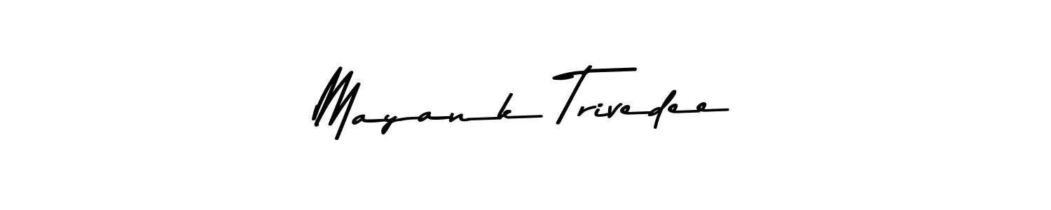 Create a beautiful signature design for name Mayank Trivedee. With this signature (Asem Kandis PERSONAL USE) fonts, you can make a handwritten signature for free. Mayank Trivedee signature style 9 images and pictures png