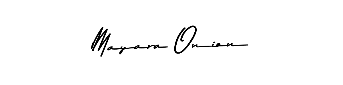Mayara Onion stylish signature style. Best Handwritten Sign (Asem Kandis PERSONAL USE) for my name. Handwritten Signature Collection Ideas for my name Mayara Onion. Mayara Onion signature style 9 images and pictures png