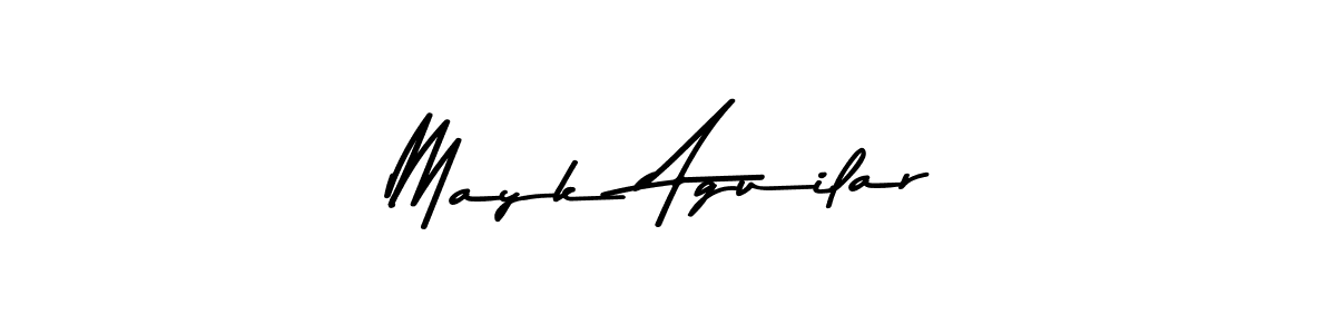 Also we have Mayk Aguilar name is the best signature style. Create professional handwritten signature collection using Asem Kandis PERSONAL USE autograph style. Mayk Aguilar signature style 9 images and pictures png