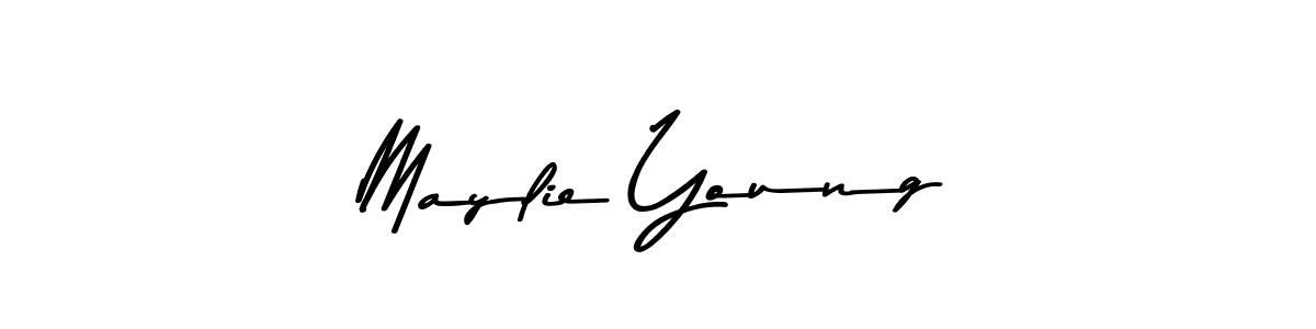 How to make Maylie Young name signature. Use Asem Kandis PERSONAL USE style for creating short signs online. This is the latest handwritten sign. Maylie Young signature style 9 images and pictures png