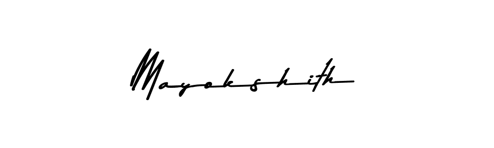 Design your own signature with our free online signature maker. With this signature software, you can create a handwritten (Asem Kandis PERSONAL USE) signature for name Mayokshith. Mayokshith signature style 9 images and pictures png