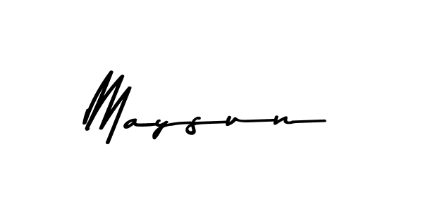 Similarly Asem Kandis PERSONAL USE is the best handwritten signature design. Signature creator online .You can use it as an online autograph creator for name Maysun. Maysun signature style 9 images and pictures png