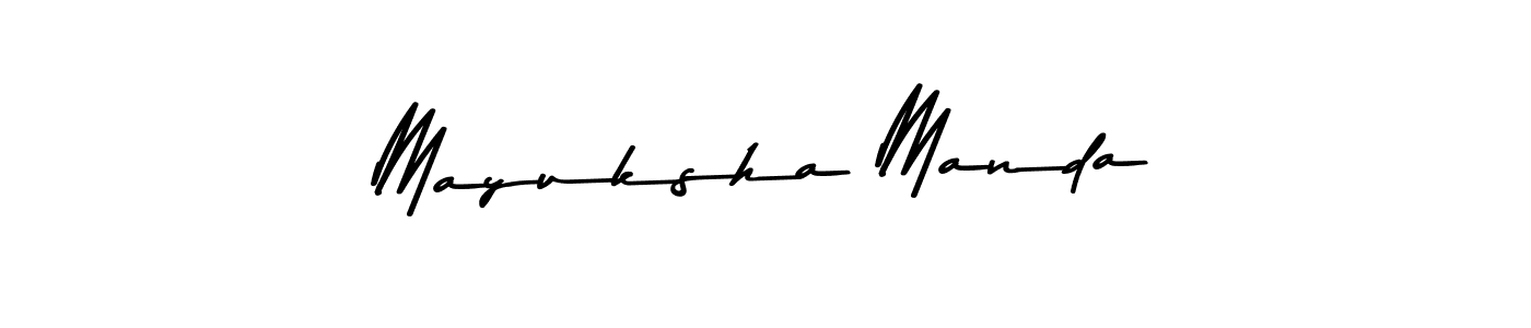 Make a beautiful signature design for name Mayuksha Manda. With this signature (Asem Kandis PERSONAL USE) style, you can create a handwritten signature for free. Mayuksha Manda signature style 9 images and pictures png