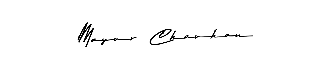Create a beautiful signature design for name Mayur  Chauhan. With this signature (Asem Kandis PERSONAL USE) fonts, you can make a handwritten signature for free. Mayur  Chauhan signature style 9 images and pictures png