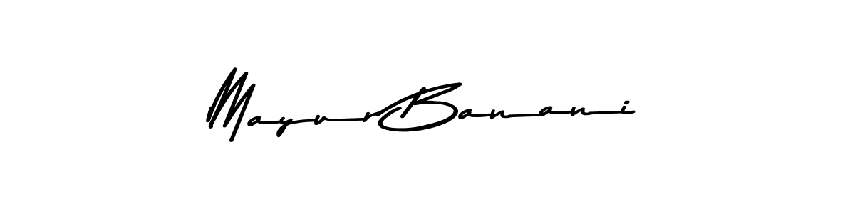 Use a signature maker to create a handwritten signature online. With this signature software, you can design (Asem Kandis PERSONAL USE) your own signature for name Mayur Banani. Mayur Banani signature style 9 images and pictures png