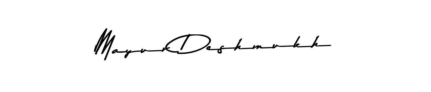 Make a beautiful signature design for name Mayur Deshmukh. With this signature (Asem Kandis PERSONAL USE) style, you can create a handwritten signature for free. Mayur Deshmukh signature style 9 images and pictures png