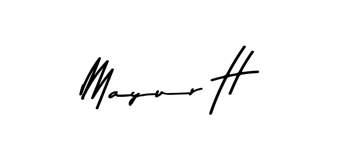 Mayur H stylish signature style. Best Handwritten Sign (Asem Kandis PERSONAL USE) for my name. Handwritten Signature Collection Ideas for my name Mayur H. Mayur H signature style 9 images and pictures png