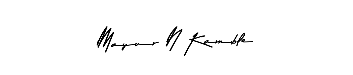 Use a signature maker to create a handwritten signature online. With this signature software, you can design (Asem Kandis PERSONAL USE) your own signature for name Mayur N Kamble. Mayur N Kamble signature style 9 images and pictures png