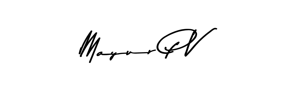 if you are searching for the best signature style for your name Mayur P V. so please give up your signature search. here we have designed multiple signature styles  using Asem Kandis PERSONAL USE. Mayur P V signature style 9 images and pictures png