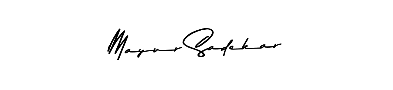 Make a beautiful signature design for name Mayur Sadekar. With this signature (Asem Kandis PERSONAL USE) style, you can create a handwritten signature for free. Mayur Sadekar signature style 9 images and pictures png