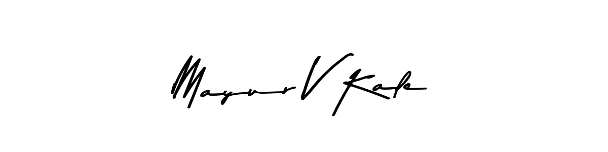 Design your own signature with our free online signature maker. With this signature software, you can create a handwritten (Asem Kandis PERSONAL USE) signature for name Mayur V Kale. Mayur V Kale signature style 9 images and pictures png