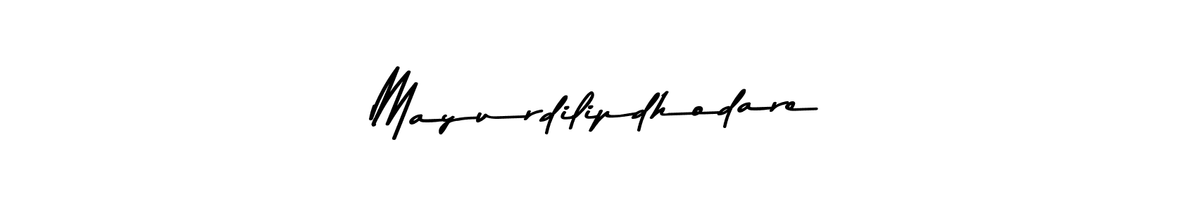 Make a beautiful signature design for name Mayurdilipdhodare. With this signature (Asem Kandis PERSONAL USE) style, you can create a handwritten signature for free. Mayurdilipdhodare signature style 9 images and pictures png