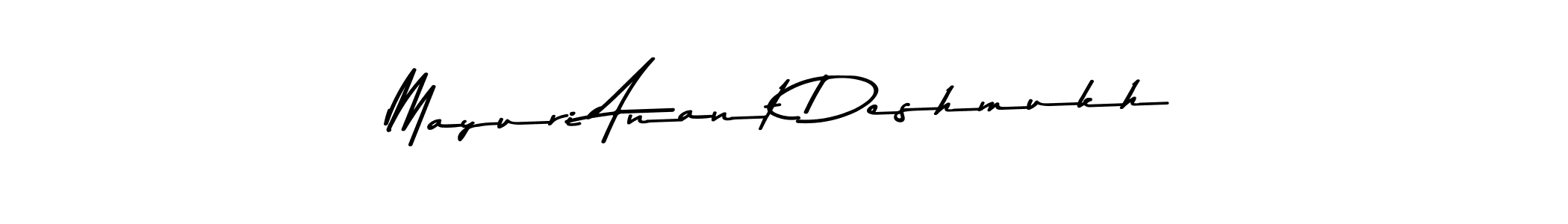 Create a beautiful signature design for name Mayuri Anant Deshmukh. With this signature (Asem Kandis PERSONAL USE) fonts, you can make a handwritten signature for free. Mayuri Anant Deshmukh signature style 9 images and pictures png