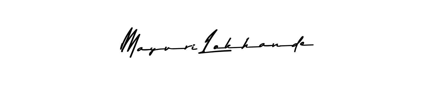 Create a beautiful signature design for name Mayuri Lokhande. With this signature (Asem Kandis PERSONAL USE) fonts, you can make a handwritten signature for free. Mayuri Lokhande signature style 9 images and pictures png
