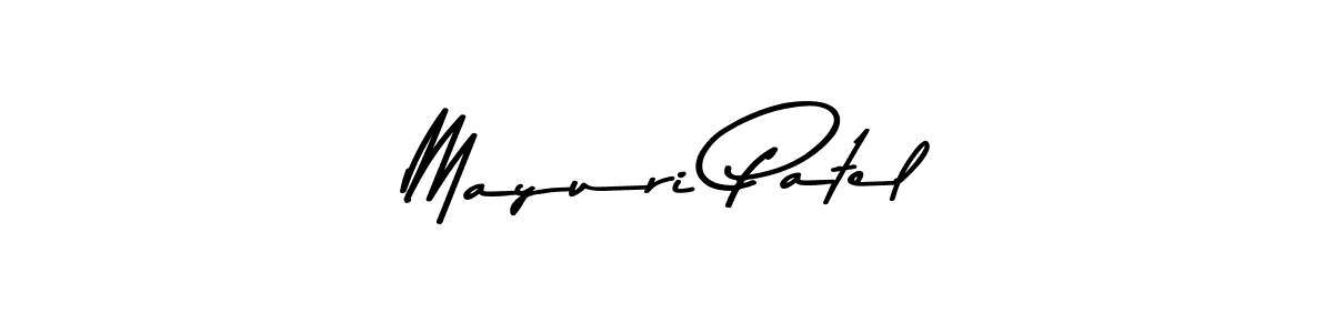 Create a beautiful signature design for name Mayuri Patel. With this signature (Asem Kandis PERSONAL USE) fonts, you can make a handwritten signature for free. Mayuri Patel signature style 9 images and pictures png